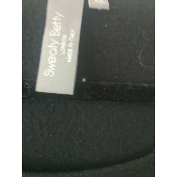 Sweaty Betty Sweatshirt XS After Class Longline Black Side Slit Top - Picture 4 of 8